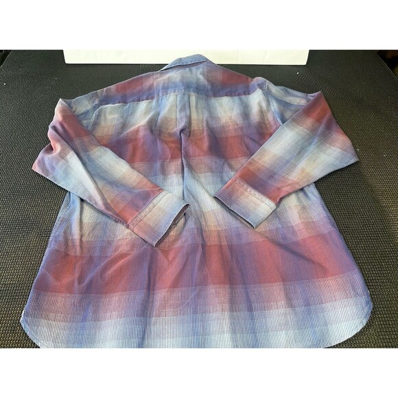 Tommy Bahama Shirt Mens L Red Burgundy Button Up Casual Silk Blend Long Sleeve‎ - Picture 6 of 6